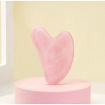 로즈쿼츠 옥 처진얼굴리프팅 페이스 얼굴 경락 괄사 축소 안면 비대칭 교정기 롤링업 마사지, 로즈쿼츠 하트 괄사