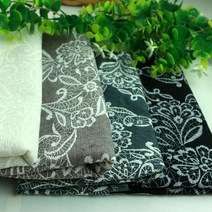 [동대문원단]샤프란 SS 면소재 직기원단 자수느낌, 블랙