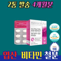 철분 효능 엽산 비타민 Vitamin Folic Acid 약 4개월 40 50 60 70 대 어머니 할머니 엄마 아버지 아빠 효도 선물
