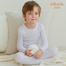 [밀크마일로로] 퐁퐁모달스트라이프실내복