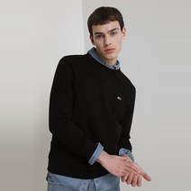 면혼방 솔리드 뱃지 크루넥 스웨트 셔츠