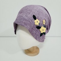 A 펠트 꽃 두건 SS 봄 여름 모자 여행 나들이 꽃구경 휴가 우아한 중년 여성 멋내기 항암모자