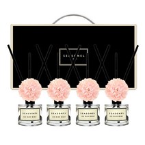 시즈넬 사계절 선물세트 디퓨저 50ml x 4p 메리골드 핑크꽃, 아이스 블루 민트향