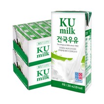 건국유업 건국우유 멸균우유 200ml, 48팩