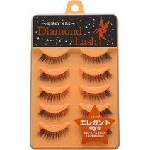 일본직발송 6. 다이아몬드 러시 다이아몬드 러쉬 DIAMOND LASH 【우아한 EYE】5 페어(상속눈썹용) 눈꼬리, One Size, One Color, 5개