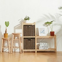 한샘 볼드 라탄 패턴 바스켓 대 다크브라운, 단품