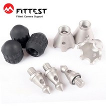 Manfrotto Gitzo UNC3/8 용 스테인레스 스틸 삼각대 스파이크 3 in 1 세트 RRS 락 클로 스파이크, 한개옵션0