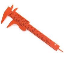 휴대용 더블 스케일 80mm 플라스틱 눈썹 측정 버니어 캘리퍼스 캘리퍼스 눈금자 영구, 금