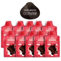 펴난 편한 5분스피드 염색헤어 샴푸하듯 염색 새치염색, 10매입, 다크브라운