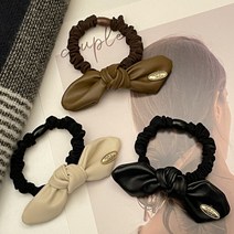 에이치 패션 가죽 리본 헤어 끈 1종