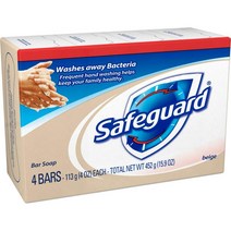 세이프가드 안티박테리얼 데오드란트 비누 바, Beige, 4개입