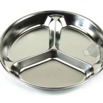 에씨클레오 탈색 냄새배임 방지 환경호르몬 걱정 끝 스텐 3구접시 나눔접시 E-244613, 1개, 실버