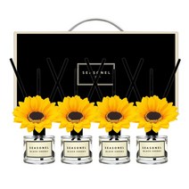 시즈넬 사계절 선물세트 디퓨저 50ml x4 해바라기 라일락+자스민민트+그린애플+오렌지, 향