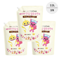 베비언스 핑크퐁 유아섬유유연제 리필 2.2L 3개, 2200ml