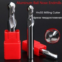 목공엔드밀 라우터 비트 밀링 2 플루트 커팅 HRC58 2mm 3mm 4mm 알루미늄 구리 가공 CNC 텅스텐 스틸 Sprial 커터 볼 노즈 엔드 밀 R1, r1.5x12xd10x50l