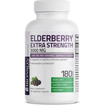 브론슨 Bronson 엑스트라 스트렝스 엘더베리 3000mg 180캡슐, 1팩