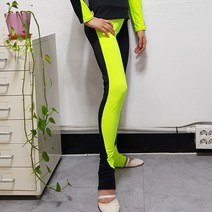 한디자인 리듬체조 연습복 F/W 컬러블록 고리바지 (블랙+그린)