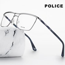 폴리스 남자안경테 VPLD16 0E70 메탈뿔테 콤비사각테