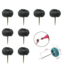 드러멜 드레멜 다용도조각기 미니 드릴 연마 브러시 2.35mm 생크 나일론 버핑 휠 Dremel 로타리 핸드 툴 액세서리 세트 녹 제거제 50 피스, 03 black_04 20pcs