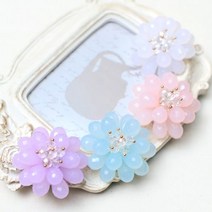 방울꽃장식 (45mm) 민트 액세서리 부자재 재료 공예재료