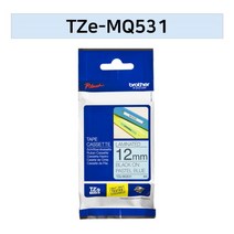 [부라더] [브라더]라벨테이프 TZe-MQ531(12mm x 4M) (파스텔블루/검정글씨), 상세 설명 참조