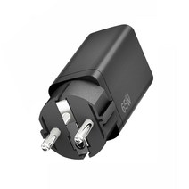 고부기 65W pd 접지형 PPS 3포트 C타입 USB 초 고속 핸드폰 멀티 미니 충전기 어댑터, 블랙, 1개