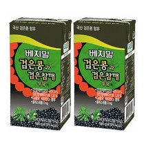베지밀 검은콩과 검은참깨 두유, 190ml, 45개