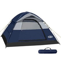 Pacific Pass 패밀리 돔 텐트 2인용 82.7 x 47.2인치 네이비 블루, 2 Person, Navy Blue