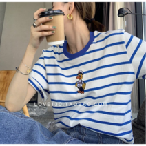 후이 여성 캐릭터 반팔 티셔츠 라운드 티셔츠