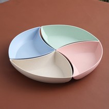 밀짚 구절판그릇 접시 월남쌈 간식트레이 다과 쟁반 과일 식판 빵진열 감성 식기세트, 화살형4개개