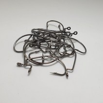 와이드갭훅 와이드훅 대용량 광어다운샷바늘 웜훅 광어 벌크50개 루어낚시바늘, 50