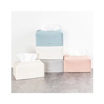 국내제작 가죽 직사각 티슈커버 (5colors), 화이트