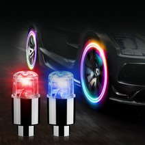 큐티리빙 스마트라이팅 타이어튜닝 밸브캡 (배터리포함) 2개입, 그린