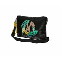 [AK PLAZA] [엠유스포츠] 여성 나뭇잎 클러치백 MU21A3AB503, 블랙