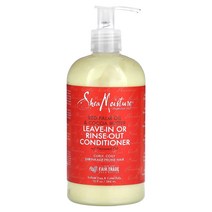 SheaMoisture 리브 인 또는 린스 아웃 컨디셔너 레드 팜 오일 코코아 버터 384ml 13fl oz