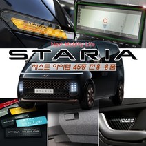 JSTAR 현대 2021 스타리아 캠핑카 주차번호판 리플렉터 도어컵 내비게이션 액정 보호필름 휠캡 도어커버 실내외 인테리어 몰딩 악세사리 용품, 08_3색라인 주유구필름/프랑스(독일)_화이트