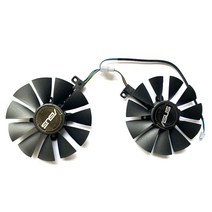 쿨링팬 LED RGB 케이스 쿨러 ASUS AREZ RX 470 570 580 EXPEDITION OC 그래픽용 스트릭스 팬 87mm T129215SU PLD09210S12HH 4, [01] PLD09210S12HH