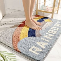 집들이선물 무지개러그 욕실발수건 푹신한발매트 자취필수템, 대형_레인보우