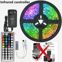 LED 스트립 빛 블루투스 와이파이 스마트 컨트롤 RGB 5050 SMD 장식 TV 백라이트 램프 다이오드 Luz luces, 05 30M(98.4ft)_01 EU Plug, 01 5050 18LED  IR