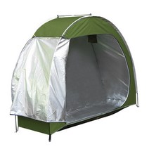 4-5인용 캠핑 텐트 가족여행 자전거 덮개 보관 창고 방수 접이식 보호소 정원 도구 보관, 육군 녹색