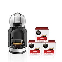 Krups KP123B Nescafé Dolce Gusto Mini Me 커피 캡슐 머신 아틱 그레이/블랙 + 에스프레소 부온8, 기계 + 48 초코치노 캡슐, 아틱 그레이