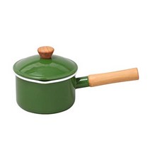 노다호로 법랑 편수냄비 소스팬 CL-14NW 475230 수입주방용품 일본식기, 그린, 1.2l