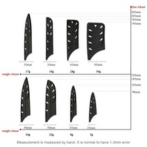 xyj damascu 스테인레스 스틸 세라믹 주방 칼 bpa-free 커버 칼집 가장자리 가드 케이스 모든 종류의 칼날 보호, b.8 PC 칼 커버