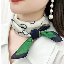 사각 실크 비스코스 쁘띠명품 스카프 70x70cm