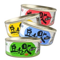 오션 바이캣묘한맛 고양이캔, 24개, 묘한맛 참치헤어볼