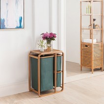 대나무 햄퍼 다용도 빨래 세탁 바구니 슬라이딩 우드, K