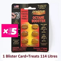 연료보호기 다이노-탭®HP 옥탄 부스터 6 탭 카드 휘발유 전용 전력 증가 연비를 극대화하여 노크와 핑, 01 5Cards(Treat 570L)