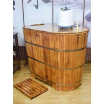 일본식 히노끼 욕조 편백나무 반신욕조 나무 반신욕, 100cm 배럴 길이 로그(덮개 없음 기준)