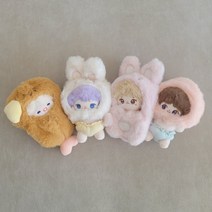 지오몽 뽀짝 쪼꼬미 무속성 10cm 인형+10cm 인형 옷 세트, 브라운 밀키