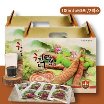 국내산 칡뿌리 추출 원액 100% 칡즙 진액 엑기스 100ml 60포 실속형 선물용 생칡즙, 2박스